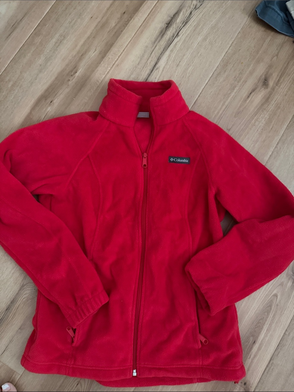 Columbia Red Full-Zip Fleece Jacket